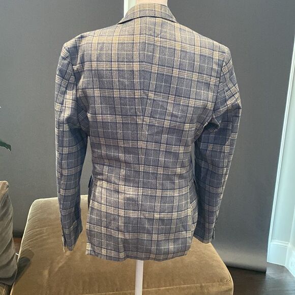 Men’s Mogu Plaid Suit Jacket and Vest Set Size 30 NWT - Picture 3 of 16